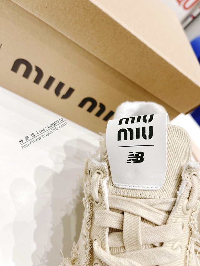Miumiu2022新春款休閒運動鞋 高版本Miumiu x New Balance 574聯名款NB運動鞋 dx3300